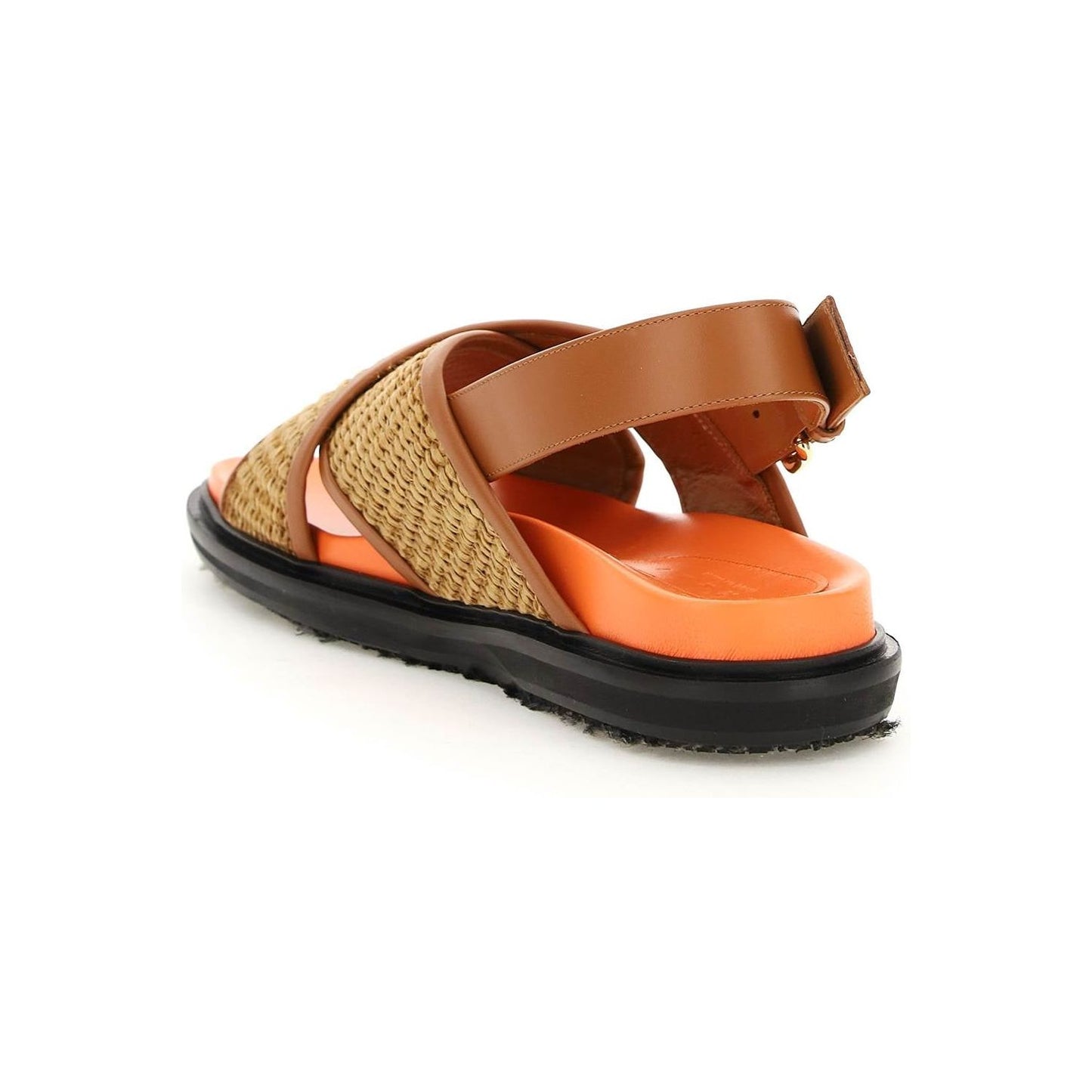 Marni leather and raffia fussbett sandals Sandals Marni