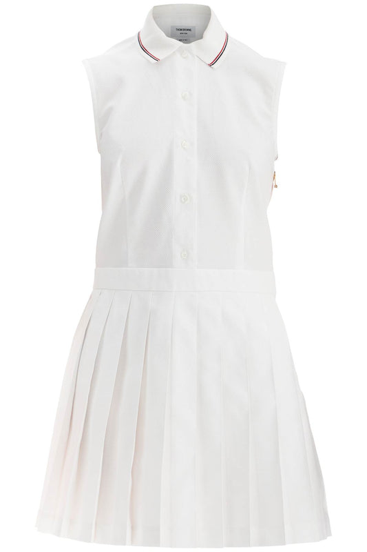 Thom Browne white pleated cotton dress for women Dresses Thom Browne