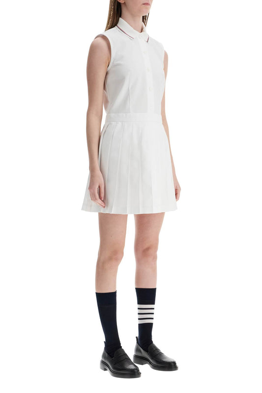 Thom Browne white pleated cotton dress for women Dresses Thom Browne