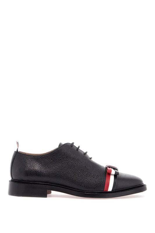 Thom Browne elegant wholecut shoes in black calfskin with rwb bow Lace-ups Thom Browne