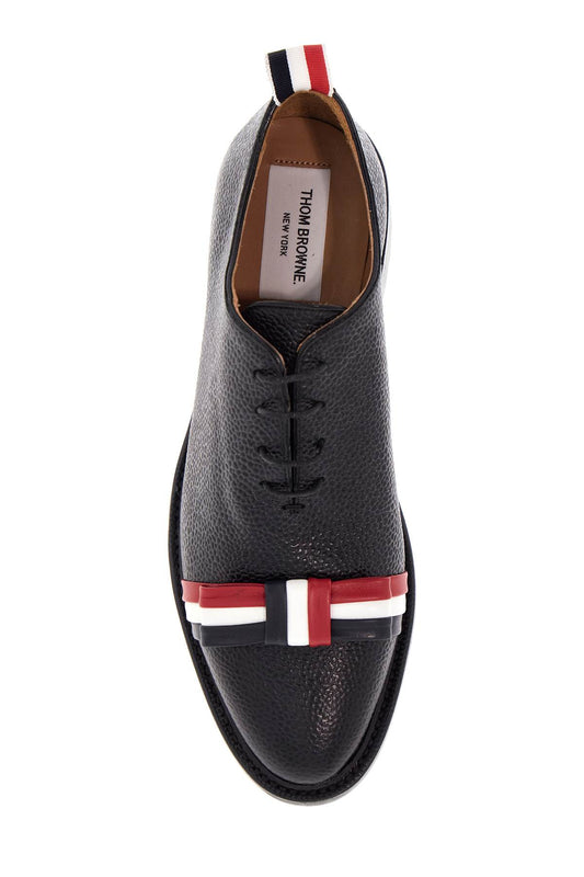 Thom Browne elegant wholecut shoes in black calfskin with rwb bow Lace-ups Thom Browne