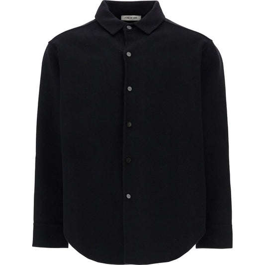 Fear Of God oversized virgin wool black shirt