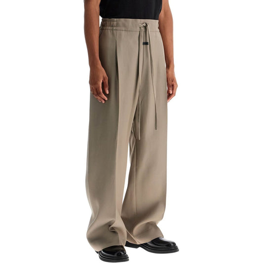 Fear Of God beige wide leg pants in virgin wool and viscose