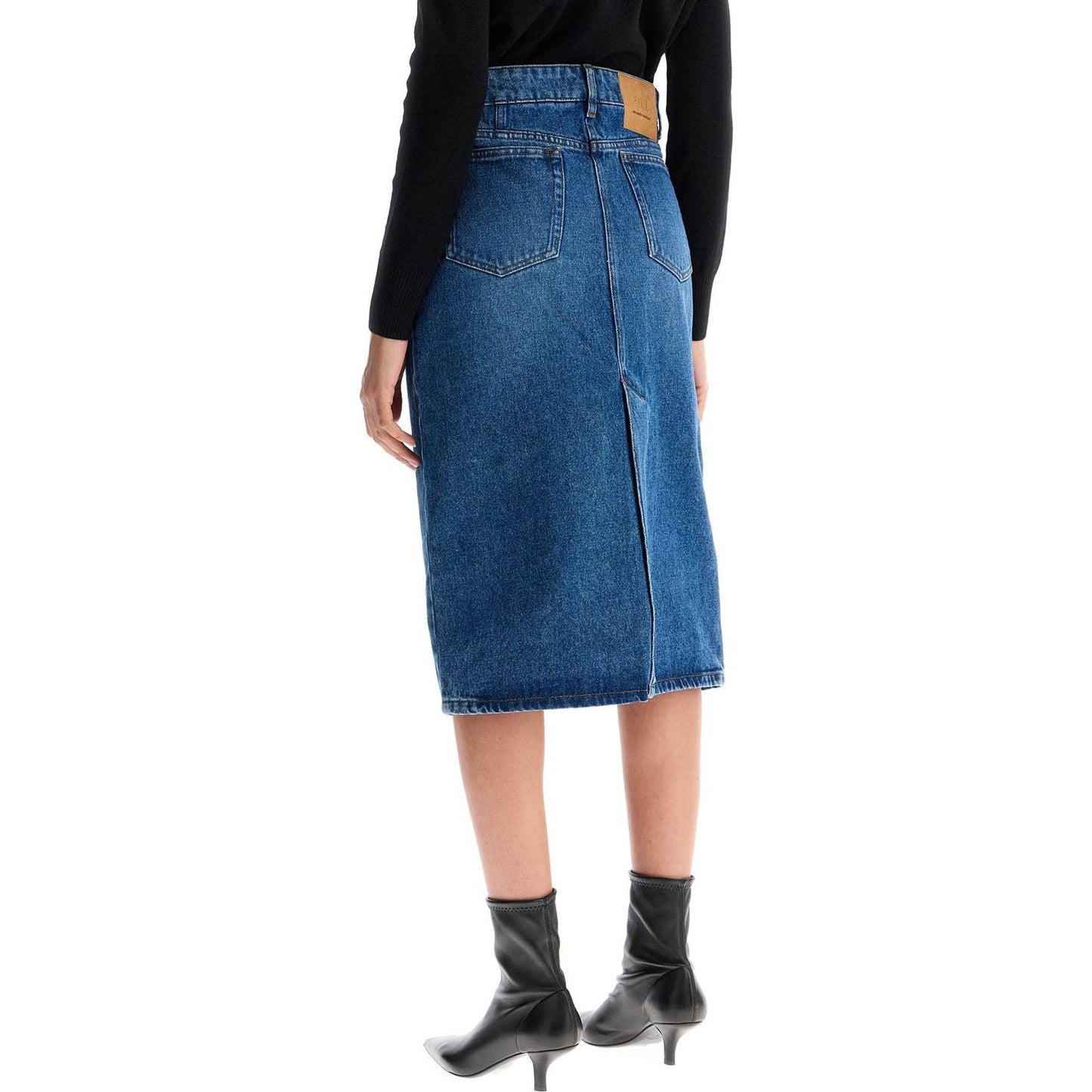 Ami Alexandre Matiussi denim midi skirt in seven Skirts Ami Alexandre Matiussi