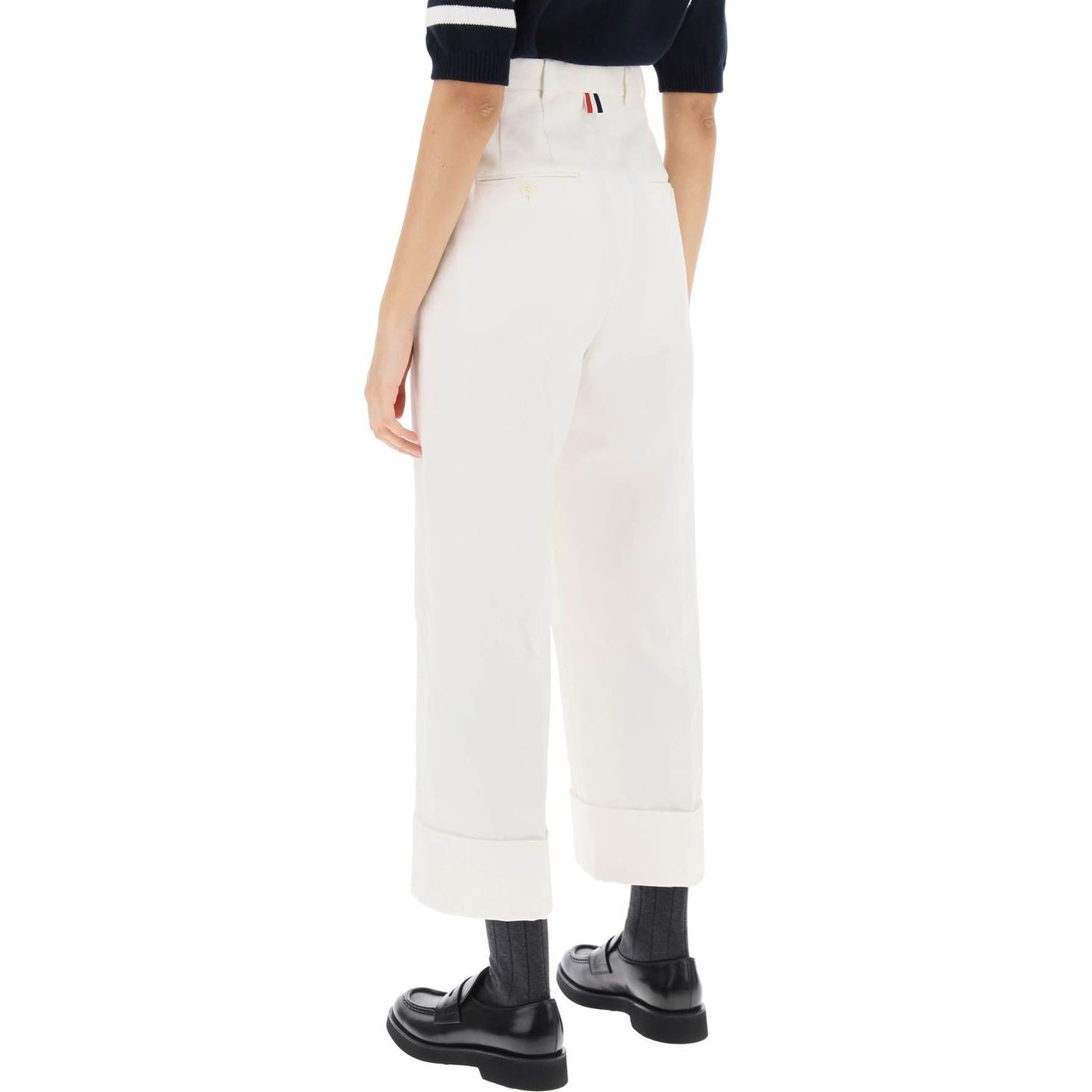 Thom Browne cropped wide leg jeans