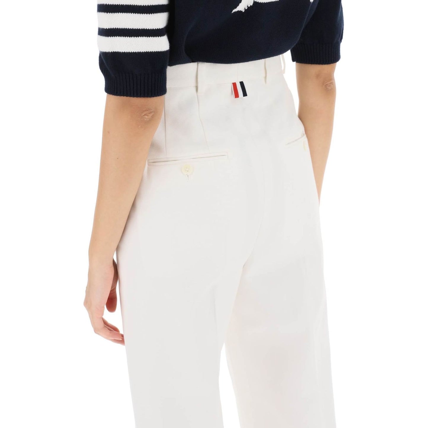 Thom Browne cropped wide leg jeans