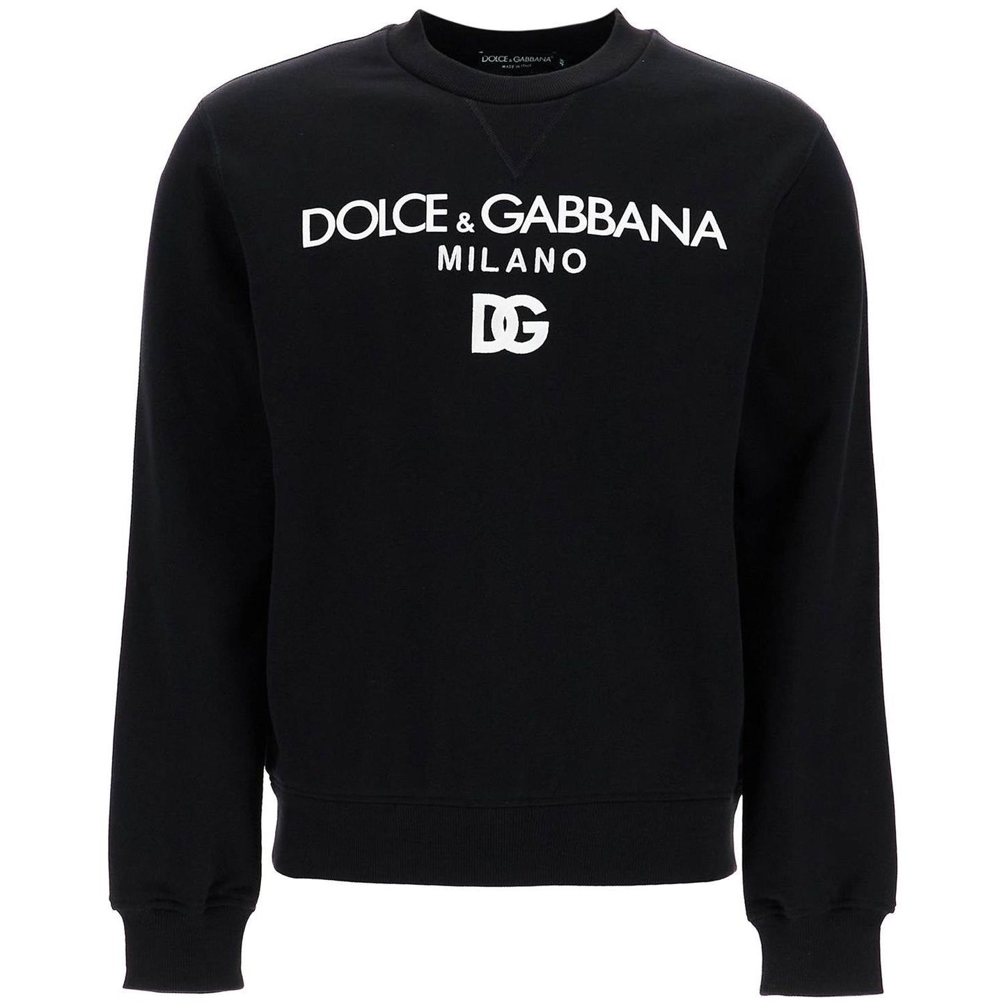 Dolce & Gabbana "round neck sweatshirt with dg embroidery and lettering Topwear Dolce & Gabbana