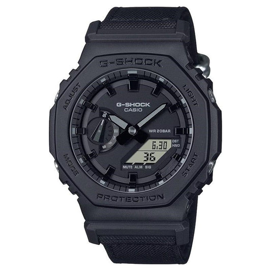 CASIO G-SHOCK Mod. OAK - UTILITY BLACK SERIE - BLACK CORDURA ECO FABRIC STRAP WATCHES CASIO G-SHOCK