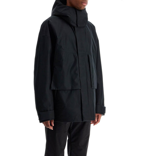 Herno Laminar short black waterproof jacket for men in polyester with hood Vests Herno Laminar