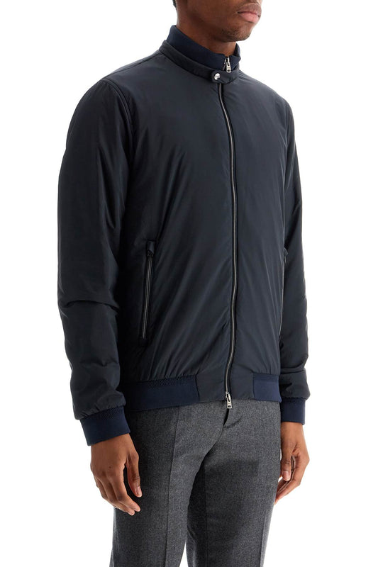 HERNO bomber impermeabile leggero in poliammide blu scuro con zip e tasche Jackets HERNO