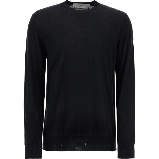 Golden Goose men's black merino wool crew neck sweater Knitwear Golden Goose