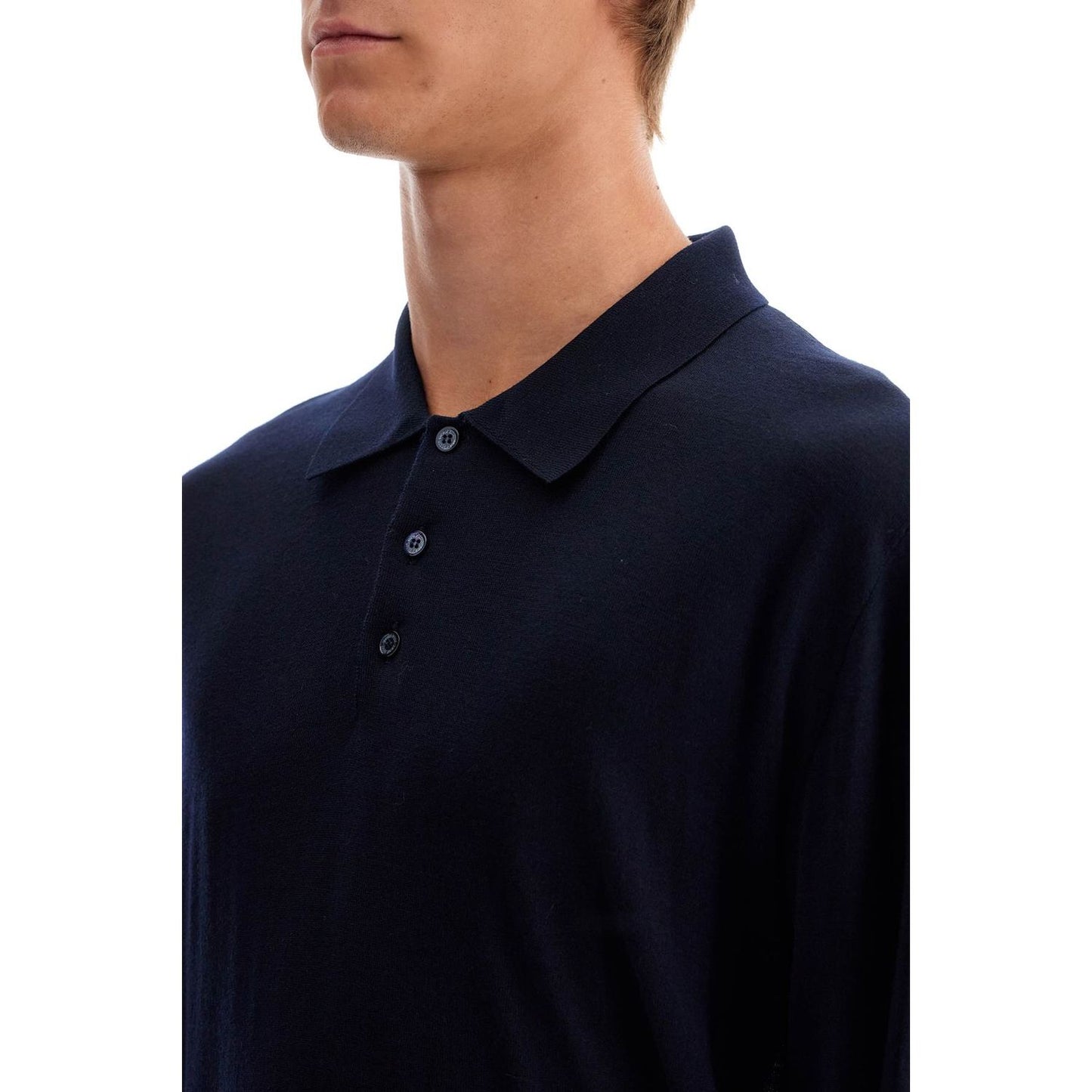 Golden Goose long-sleeved wool polo shirt Topwear Golden Goose