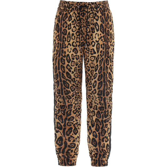 Dolce & Gabbana leopard print nylon jogger pants Trousers Dolce & Gabbana