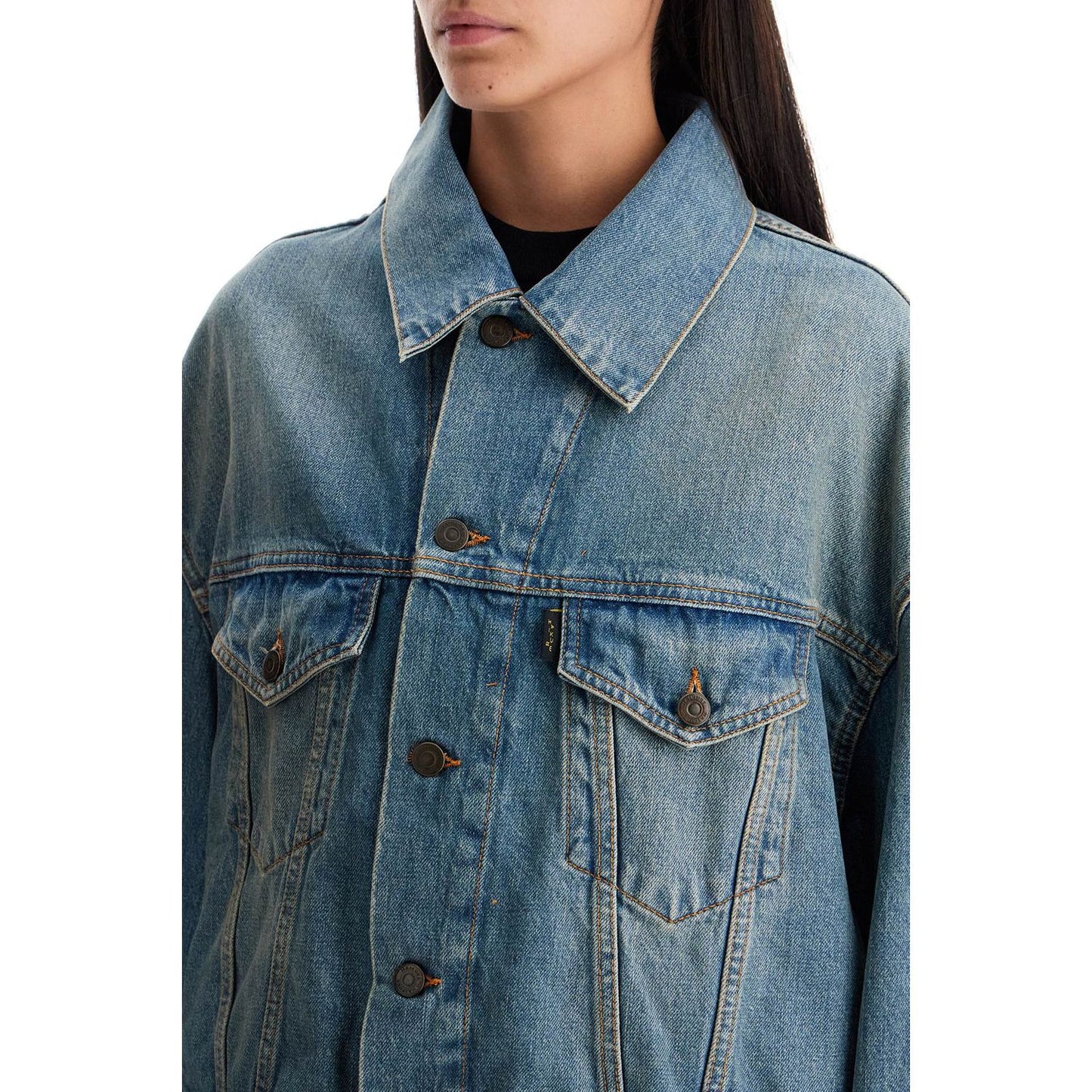 Haikure denim boxy jacket with spencer Jackets Haikure