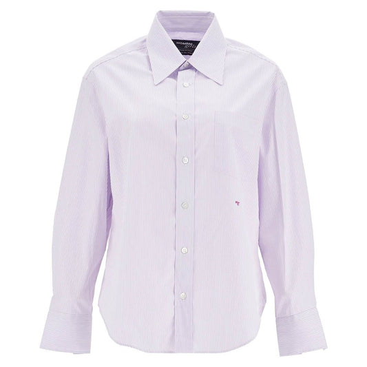 Homme Girls purple striped cotton women's shirt Topwear Homme Girls