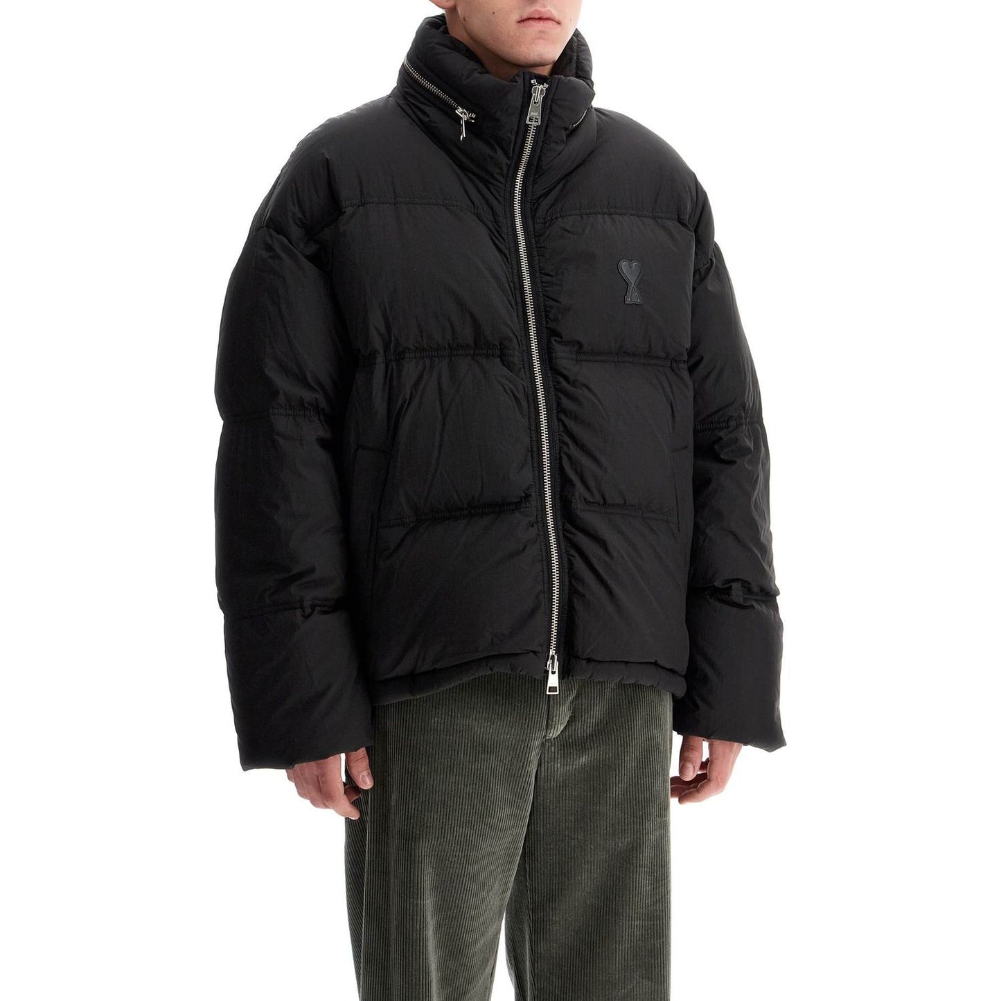 Ami Alexandre Matiussi "down jacket with logo patch Jackets Ami Alexandre Matiussi