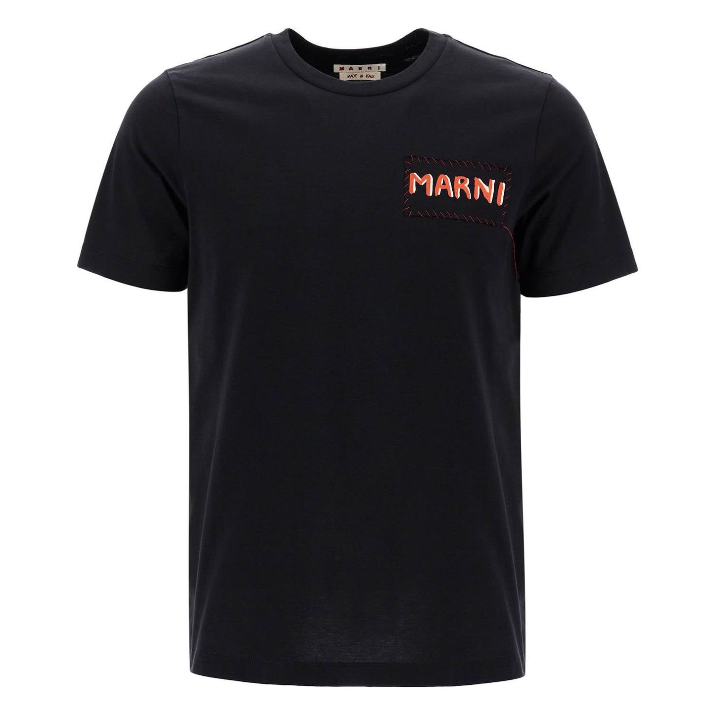 Marni t-shirt with patch logo design Topwear Marni