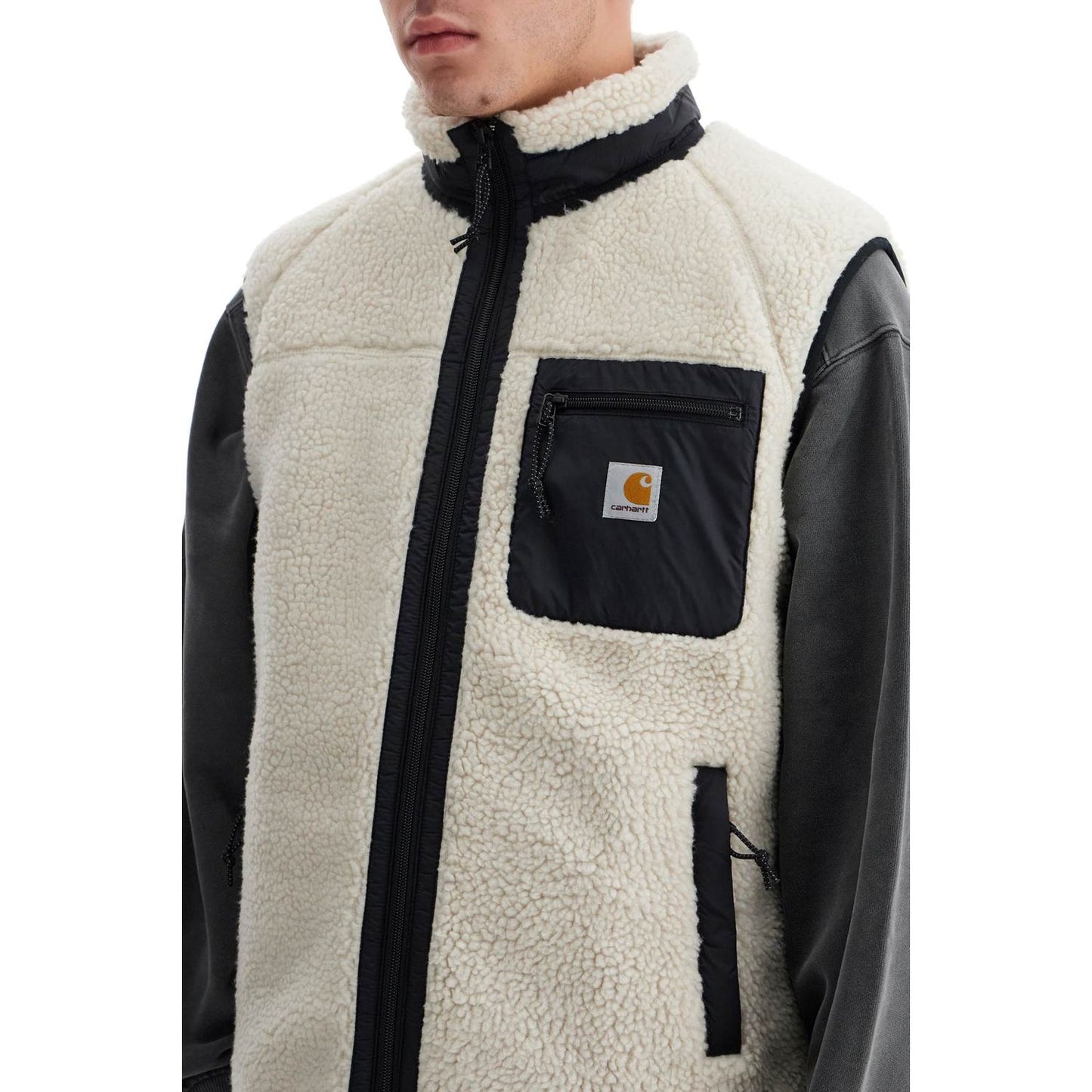 Carhartt Wip prentis liner vest in sherpa fleece