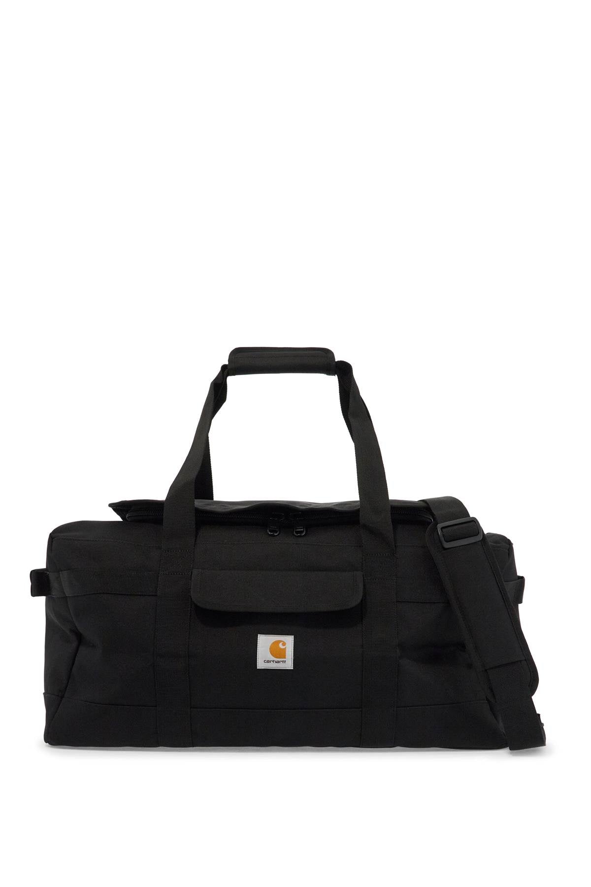 Front view with bag zipped and handles upright.