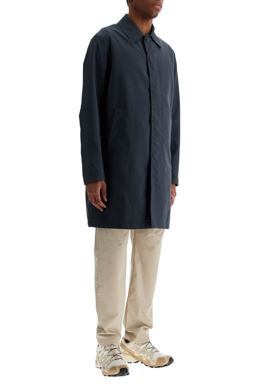 HERNO long blue waterproof coat in high-quality polyester with buttons Coats HERNO