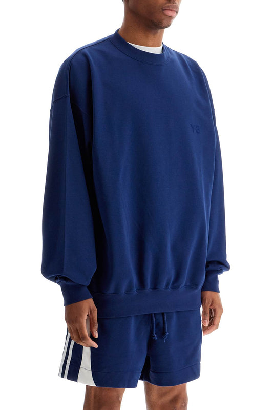 Y-3 blue cotton crewneck sweatshirt for men Topwear Y-3