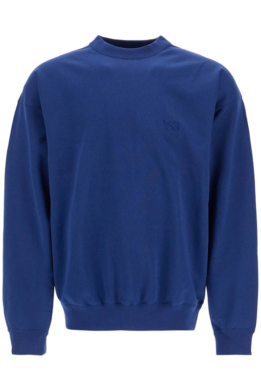 Y-3 blue cotton crewneck sweatshirt for men Topwear Y-3