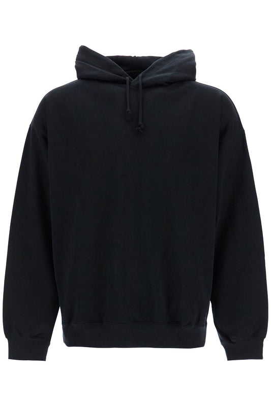 Y-3 black cotton hoodie with gfx print Topwear Y-3