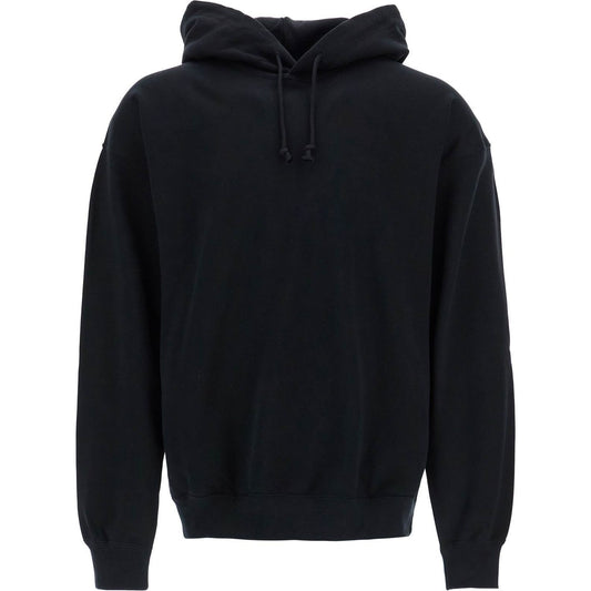 Y-3 men's black hoodie in recycled cotton and polyester