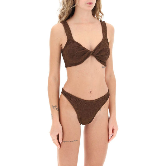 Hunza G. juno metallic-effect bikini set Beachwear & underwear Hunza G.