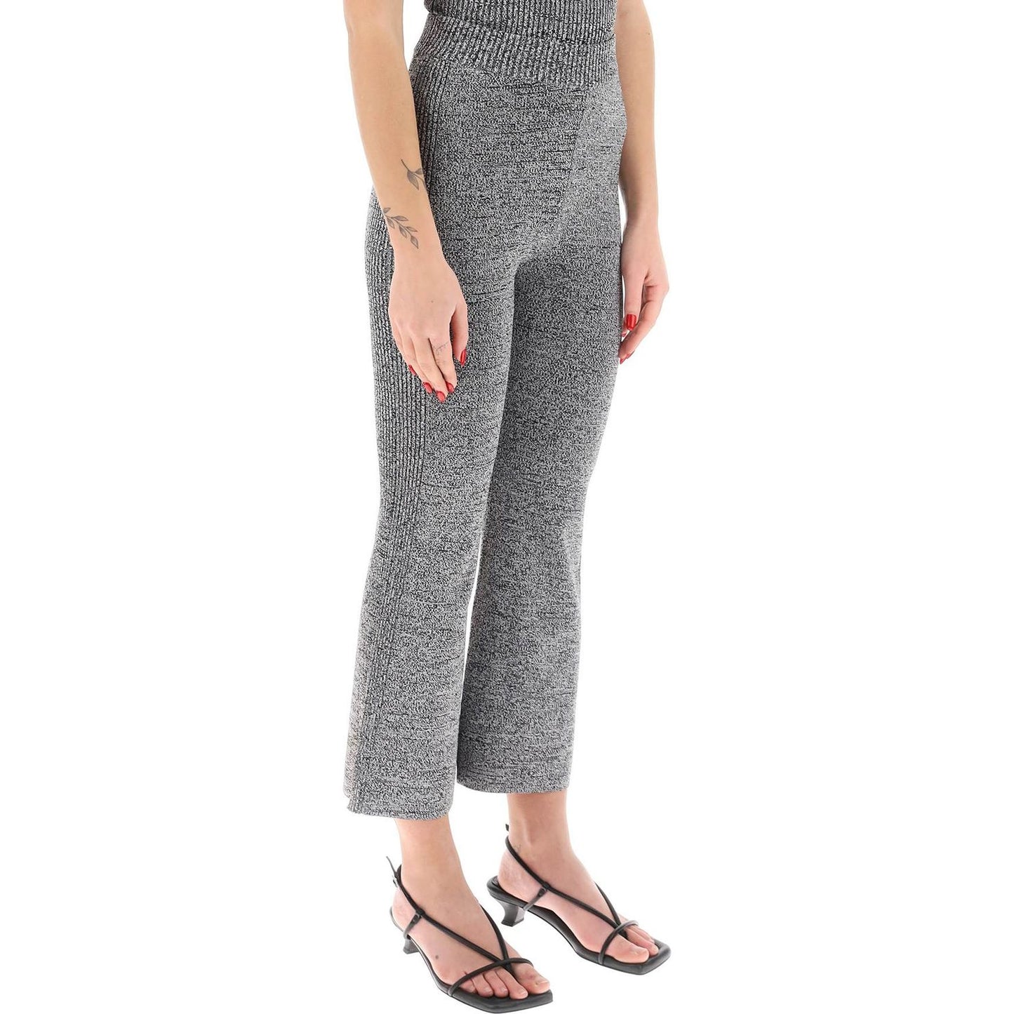 Ganni stretch knit cropped pants Trousers Ganni