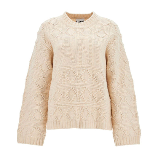 Ganni wool and cotton blend pullover Knitwear Ganni