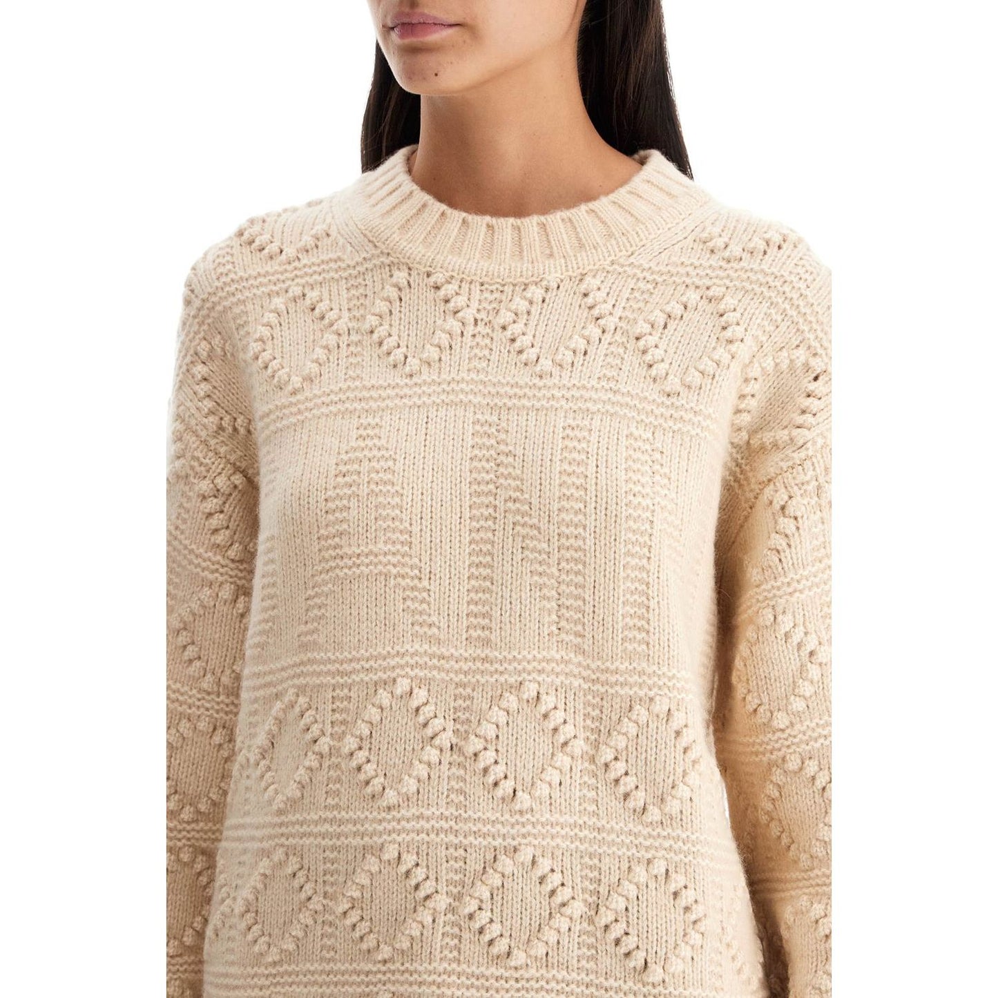 Ganni wool and cotton blend pullover Knitwear Ganni