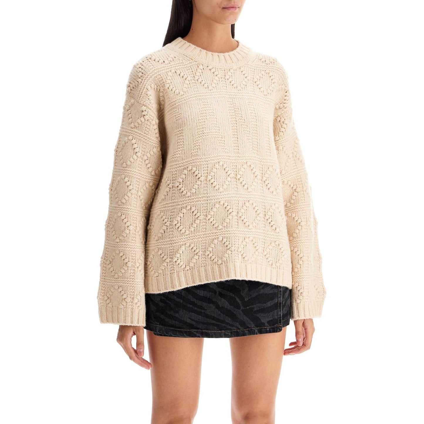 Ganni wool and cotton blend pullover Knitwear Ganni