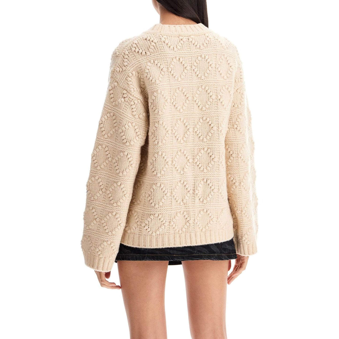 Ganni wool and cotton blend pullover Knitwear Ganni