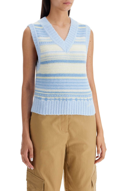 Ganni "soft striped knit vest with a comfortable Knitwear Ganni