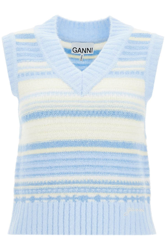 Ganni "soft striped knit vest with a comfortable Knitwear Ganni