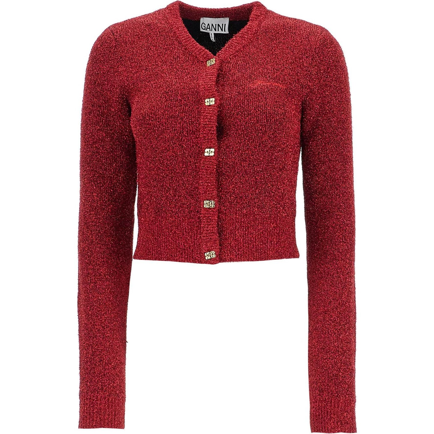 Ganni sparkling wool lurex cardigan Knitwear Ganni