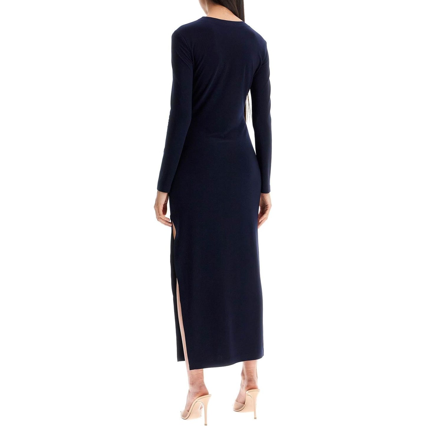 Norma Kamali maxi form-fitting dress with side Dresses Norma Kamali