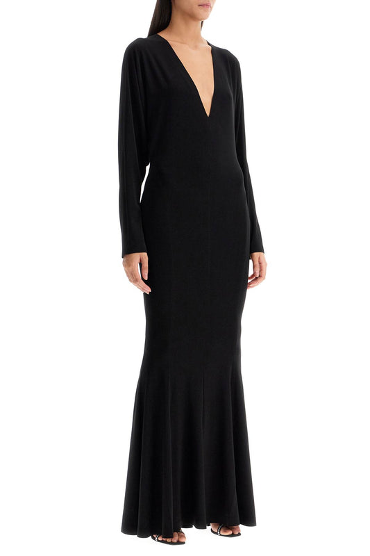 Norma Kamali mermaid-style dress with dolman sleeves Dresses Norma Kamali Black