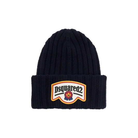 Dsquared2 "beanie hat with patch logo Scarves Hats & Gloves Dsquared2