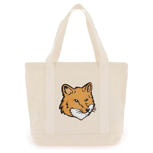 Maison Kitsune fox head tote bag