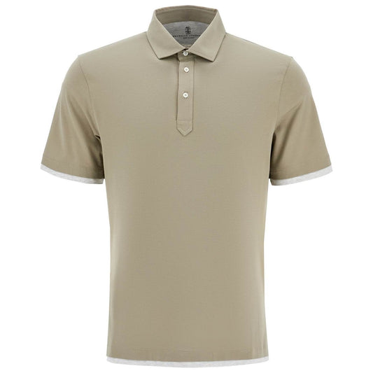 Brunello Cucinelli polo with faux Topwear Brunello Cucinelli