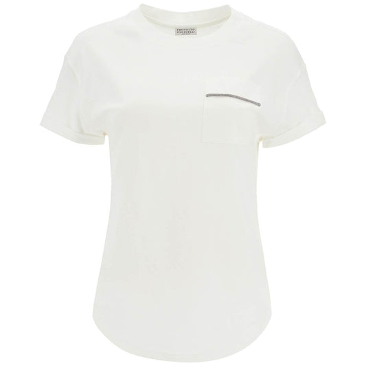 Brunello Cucinelli "shiny pocket detail t-shirt Topwear Brunello Cucinelli