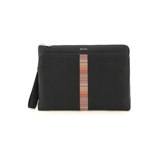 Paul Smith signture stripe leather pouch Business & travel bags Paul Smith