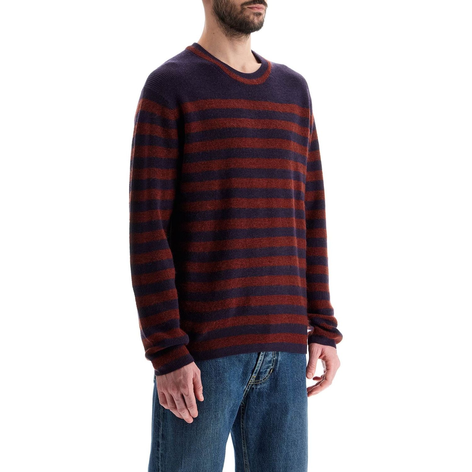 PS Paul Smith striped wool and mohair blend pullover