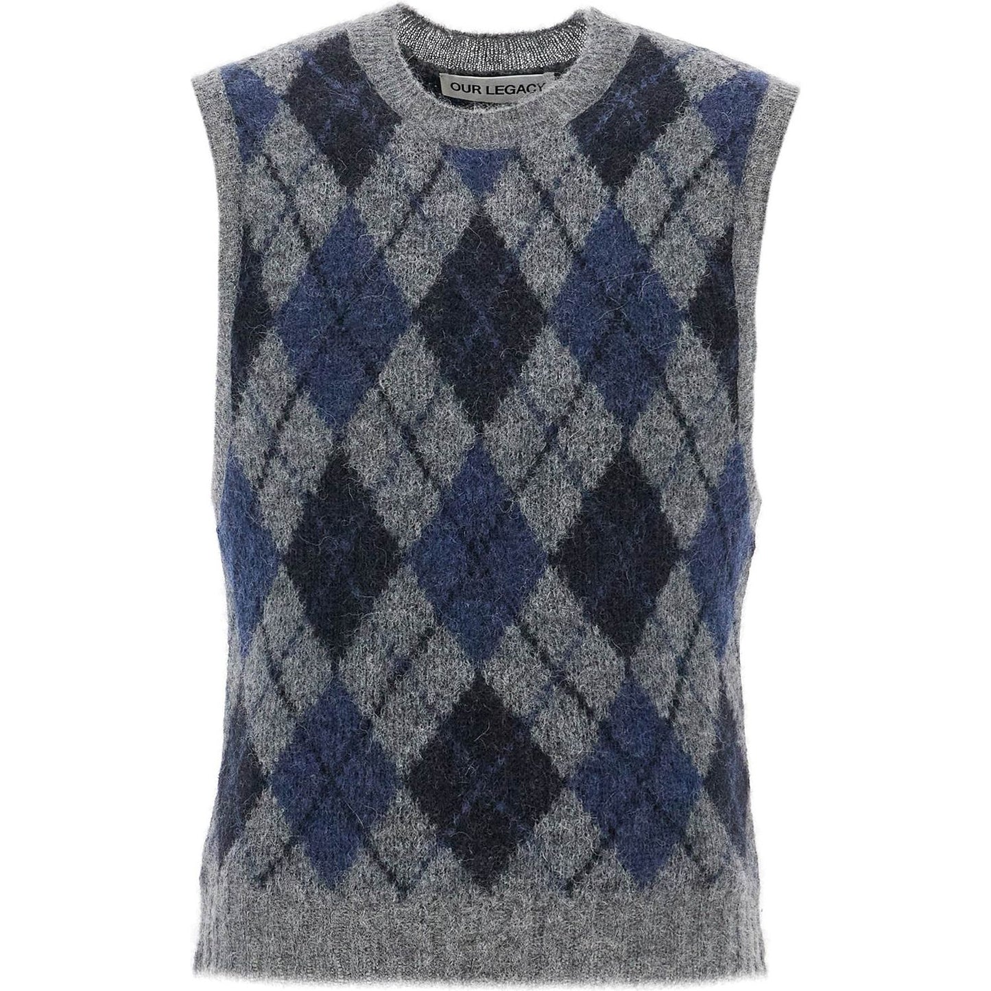 OUR LEGACY soft duke argyle formal knit vest