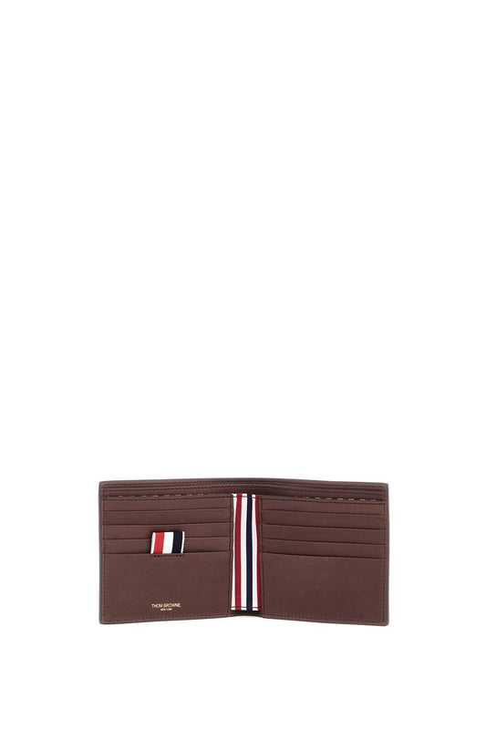 Thom Browne compact dark brown calfskin wallet with slots Small Leather Goods Thom Browne