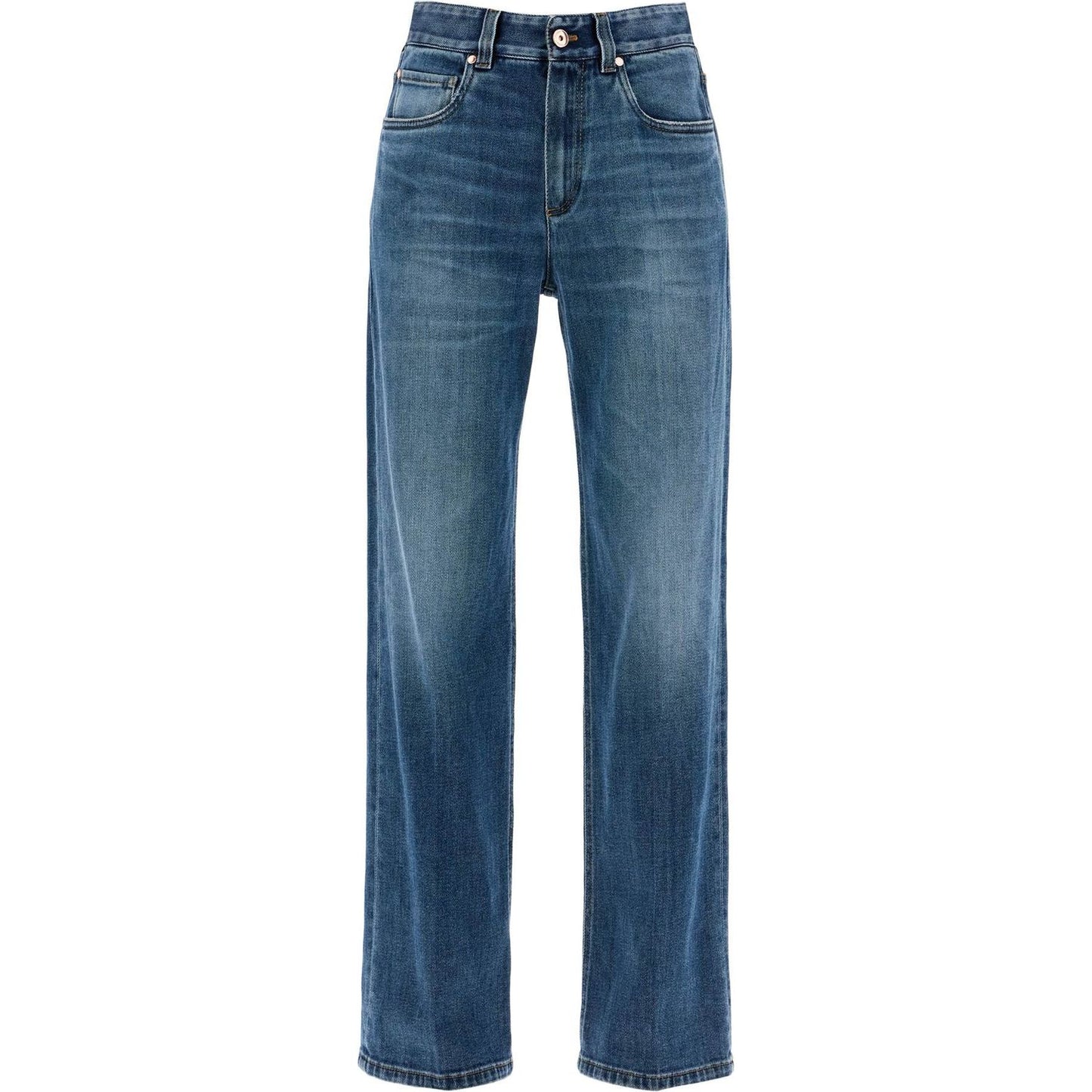 Brunello Cucinelli loose shiny tab jeans with Jeans Brunello Cucinelli