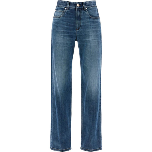 Brunello Cucinelli loose shiny tab jeans with Jeans Brunello Cucinelli