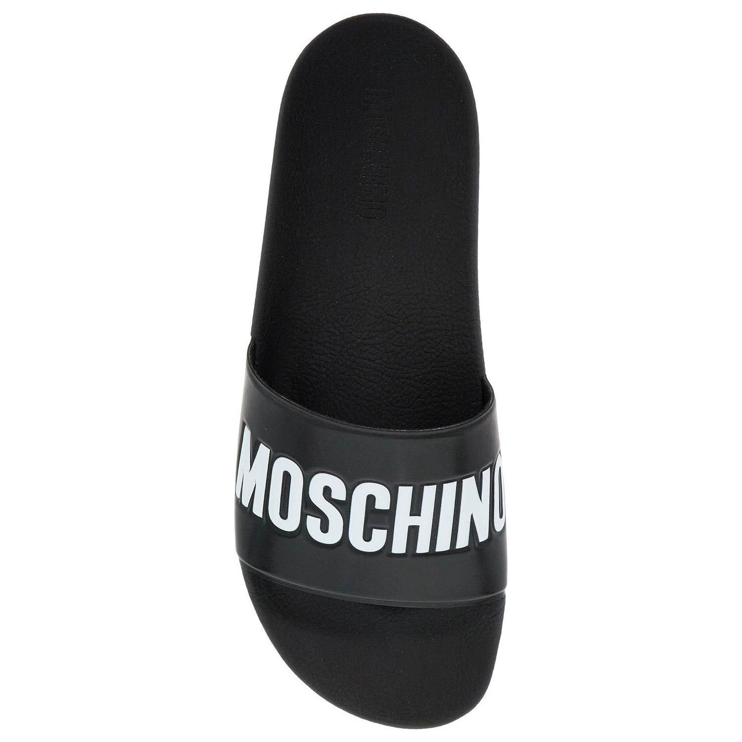 Moschino rubber slides with logo branding Sandals Moschino